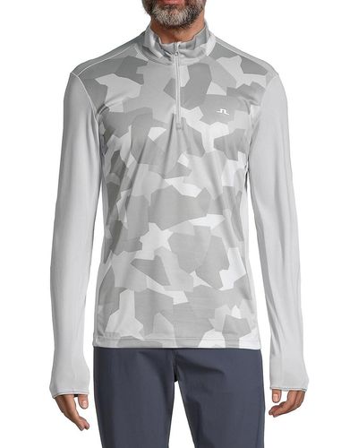 J.Lindeberg J.lindeberg Brandon Mid-layer Quarter-zip Shirt - Grey