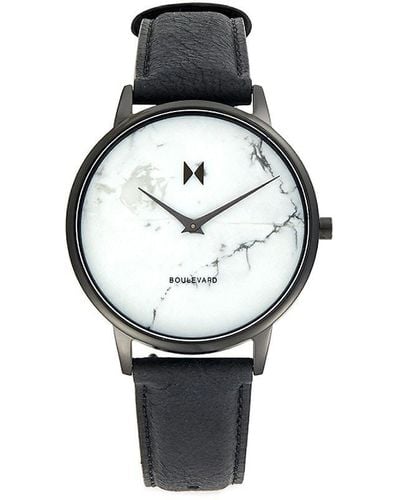 MVMT 38mm Stainless Steel & Leather-strap Watch - Grey