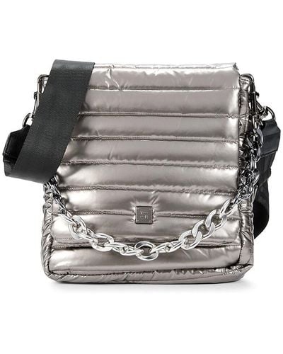 Think Royln Cover Girl Quilted Crossbody Bag - Gray