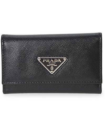Prada Saffiano Leather 6-key Case - Black