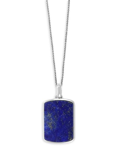 Effy Sterling Silver & Lapis Lazuli Pendant Necklace - Blue