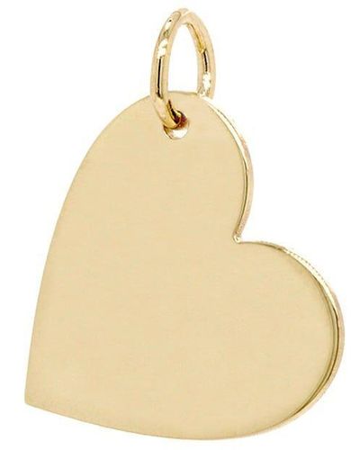 Zoe Chicco Charmed 14k Yellow Gold Heart Single Pendant - White