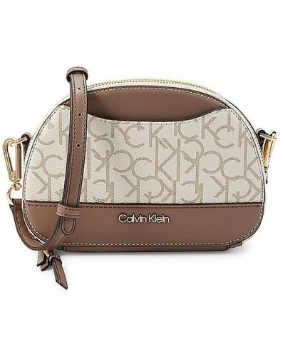 Buy Calvin Klein Quinn Top Zip Shoulder Bag Neutral Multi Stripe at  Amazonin
