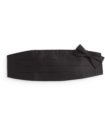 Saks Fifth Avenue Saks Fifth Avenue 2-Piece Silk Bow Tie & Cummerbund Set - Black