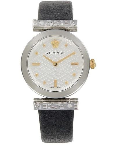 Versace Regalia 34mm Stainless Steel & Leather Strap Watch - Multicolor