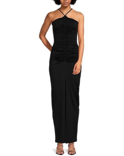 Susana Monaco Ruched Maxi Dress - Black