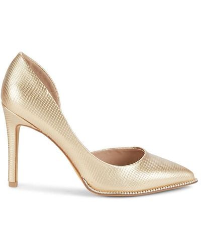 BCBGeneration Harnoy Embossed Point Toe Stiletto Court Shoes - Natural