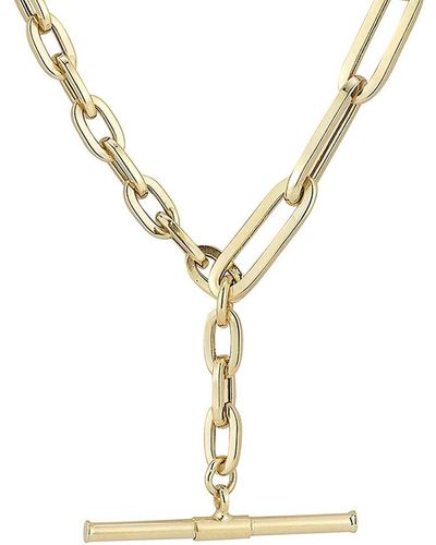 Saks Fifth Avenue Saks Fifth Avenue 14k Yellow Gold Toggle T Bar Chain Necklace - Metallic