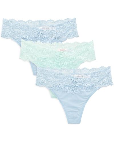 Skarlett Blue 3-pack Lace Thongs - Pink