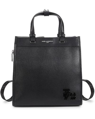 Karl Lagerfeld Maybelle Logo Two Way Tote - Black