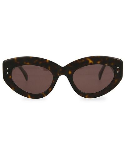 Alaïa Alaïa 51mm Reverse Cat Eye Sunglasses - Brown