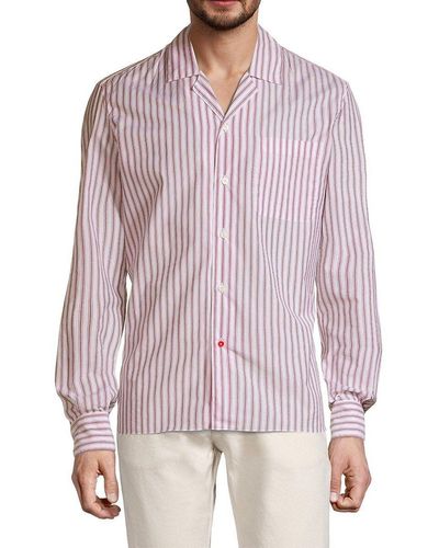Isaia Mix Button Down Shirt - Red