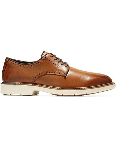 Cole Haan Perforated Leather Derbys - Brown
