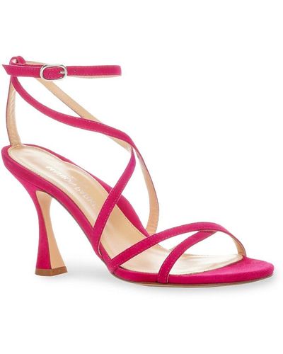 Marion Parke Lottie Patent Leather Heel Sandals - Pink