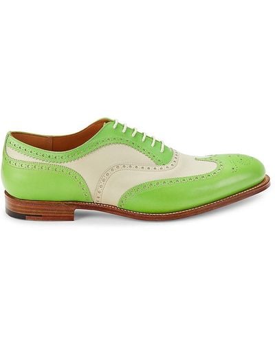 Church's Chetwynd Colorblock Leather Oxford Shoes - Green