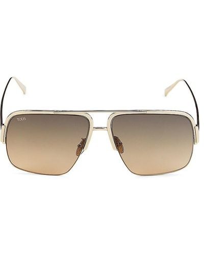 Tod's 59mm Oval Sunglasses - Metallic