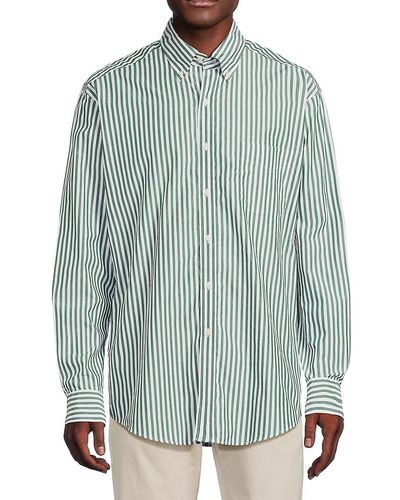 J.McLaughlin 'Collis Striped Shirt - Green