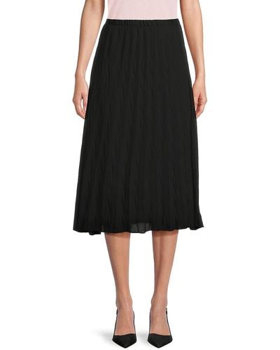 Nanette Lepore Knit A Line Midi Skirt - Black