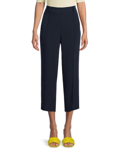 Vince Tapered Cropped Pull On Trousers - Blue