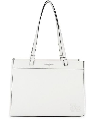 Karl Lagerfeld Maybelle Solid Tote - White