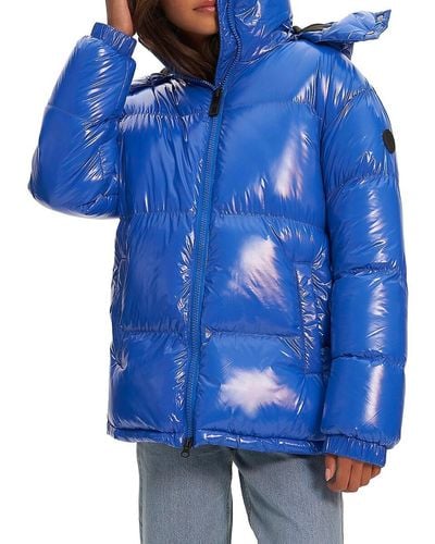 Noize Aesha Mid Length Puffer Jacket - Blue