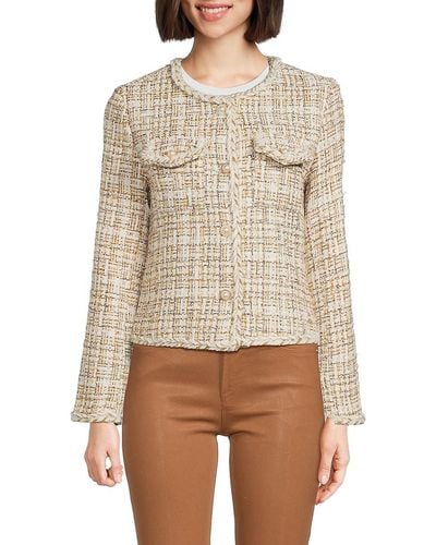 Wdny 'Tweed Button Jacket - Natural