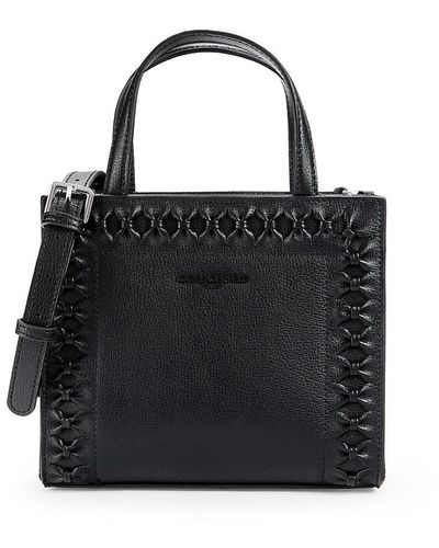 Karl Lagerfeld Nouveau Leather Crossbody Bag - Black