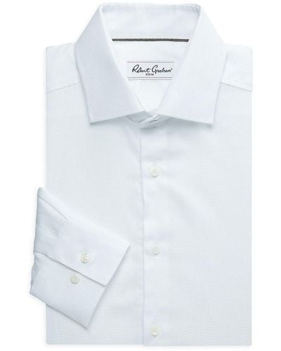 Robert Graham Arch Pattern Dress Shirt - White