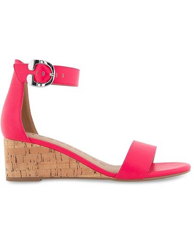 Aerosoles Heritage Willis Wedge Sandals - Pink