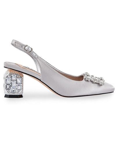 Lady Couture Precious Embellished Slingback Pumps - White