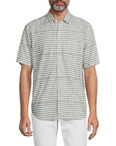Tommy Bahama Feel The Warmth Striped Shirt - Grey