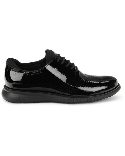 Cole Haan 2.zerogrand Laser Wing Leather Oxfords - Black