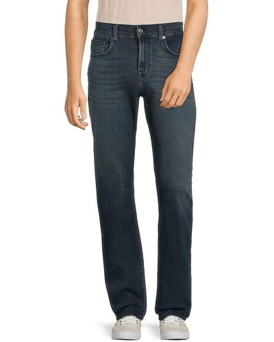 7 For All Mankind The Straight High Rise Jeans - Blue