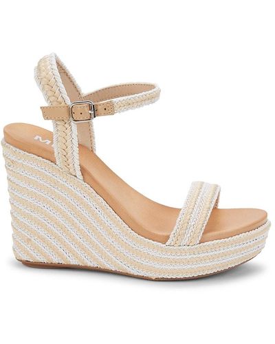 MIA Woven Wedge Sandals - Natural