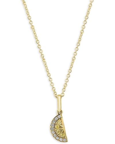 Effy 14K, & Diamond Pendant Necklace - Metallic