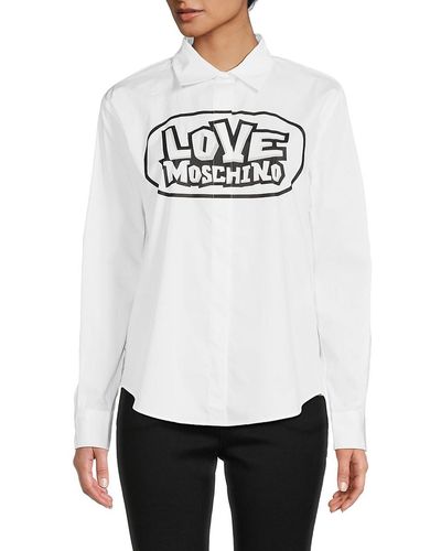 Love Moschino Logo Graphic Shirt - White