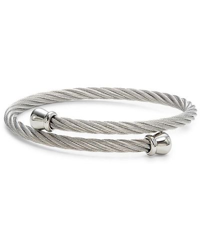 Alor 18k White Gold & Stainless Steel Cuff Bracelet