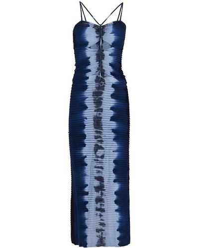 Altuzarra Suberi Tie Dye Cut Out Maxi Dress - Blue