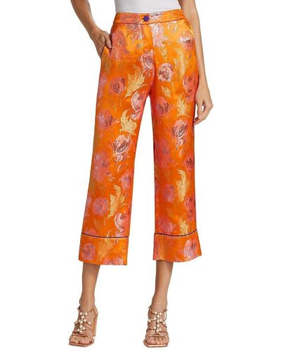 Capri Pants Solid Orange –