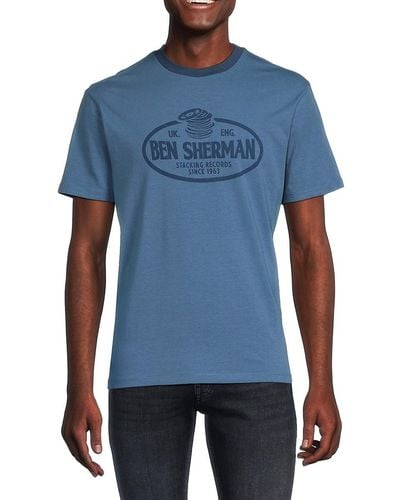 Ben Sherman Ringer Record Graphic Tee - Blue