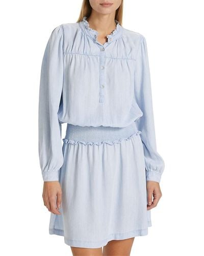 Rails Shawna Smocked Mini Blouson Dress - Blue