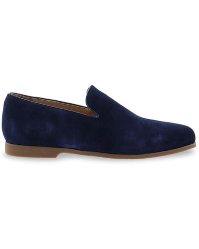 English Laundry Sawyer Suede Wholecut Dress Slippers - Blue