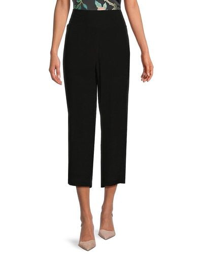 Nanette Lepore Solid Cropped Trousers - Black