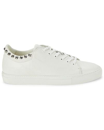 Zadig & Voltaire Fred Studded Leather Sneakers - White