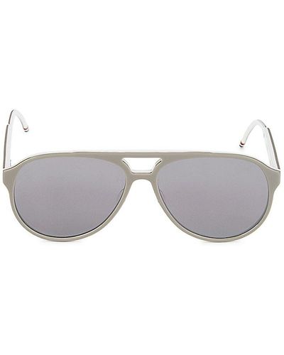 Thom Browne 40mm Oval Sunglasses - Grey