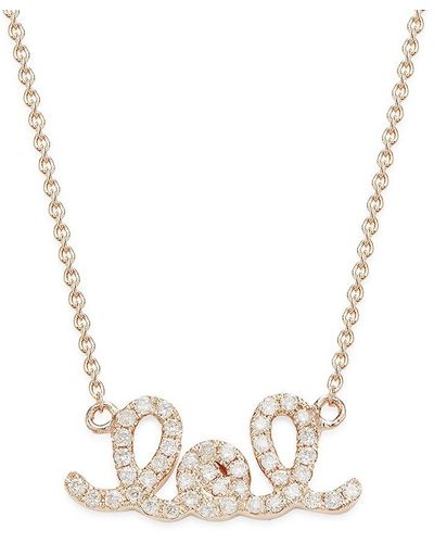 Sydney Evan 14k Rose Gold & 0.18 Tcw Diamond Pendant Necklace - Metallic