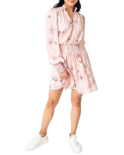 Gibsonlook Nasreen Smocked Tiered Dress - Pink