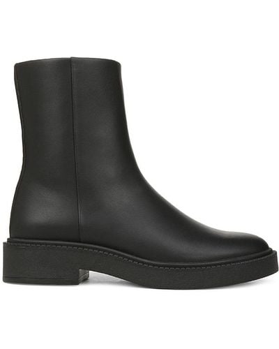 Vince Kady Low-b Leather Ankle Boots - Black