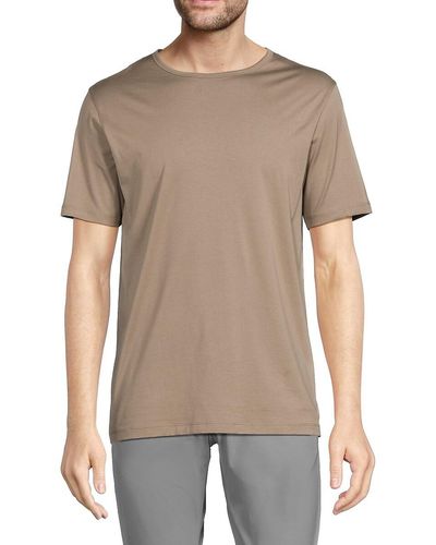 Theory Solid Cotton Tee - Grey