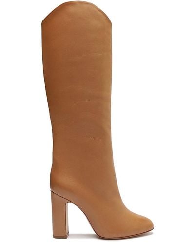 SCHUTZ SHOES Gabrielle Leather Knee High Boots - Brown